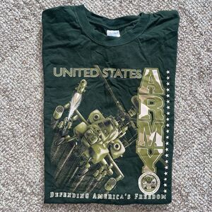 Vintage US Army Defenders Of Our Freedom Helicopter War Graphic T-Shirt Size L